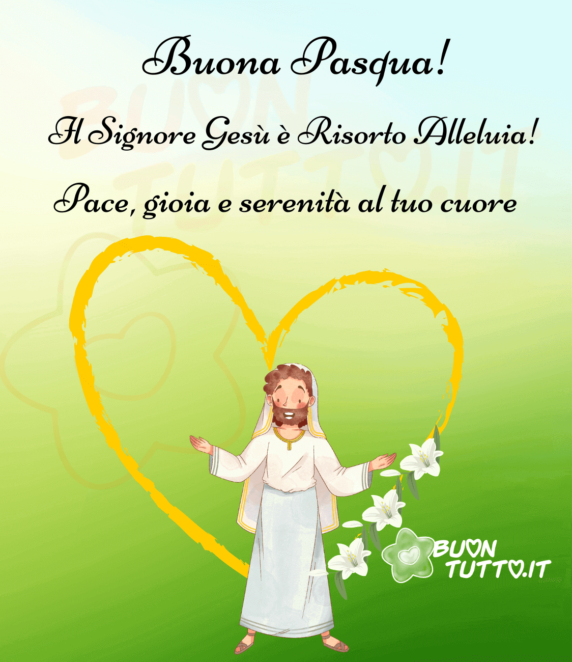 La Mia Pasqua è Il Signore Testo Buona Pasqua Religiosa Auguri - BuonTutto.it