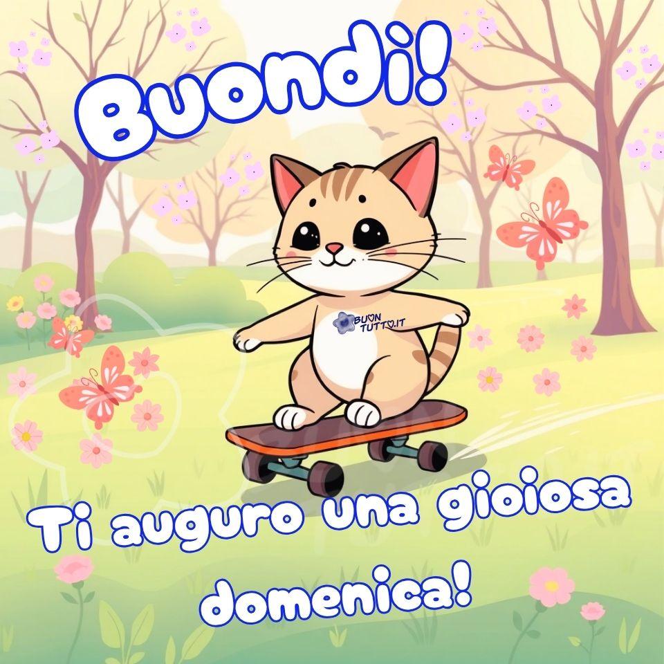 immagini-buona-gioisa-domenica-buondi-gratis-gattino-skateboard-parco-colorato-farfalle-fiori-frasi-auguri-domenicali-da-scaricare-condividere-buongiorno-cartoon-bellissima-buontutto