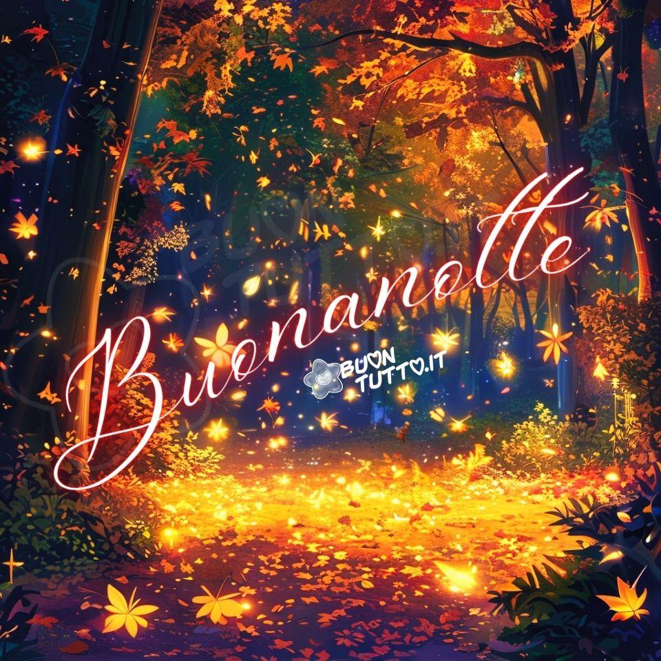 immagini-di-buonanotte-meravigliosa-foresta-natura-alberi-foglie-luci-stelle-suggestiva-bellissima-scaricare-gratis-buontutto