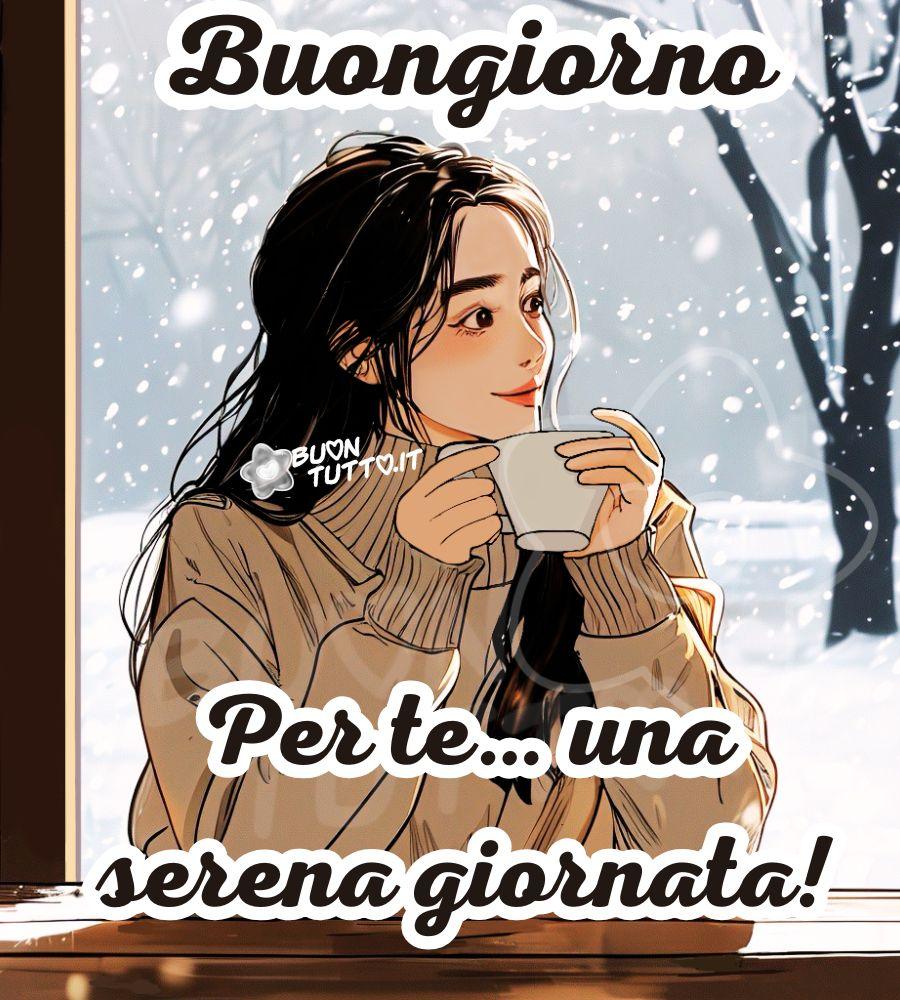 immagini-di-buongiorno-serena-giornata-invernale-bellissima-frase-augurio-positiva-ragazza-beve-caffe-alberi-innevati-scaricare-gratis-buontutto
