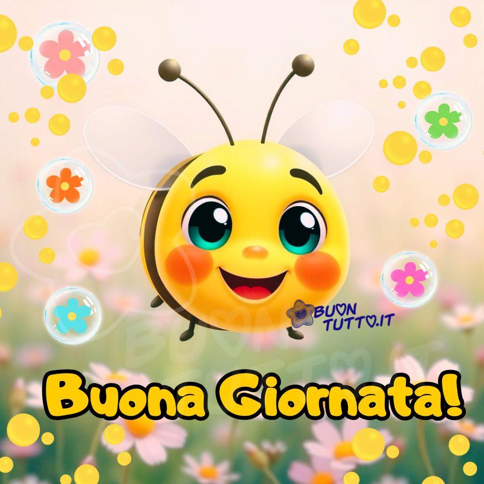 immagini-buongiorno-buona-giornata-immagine-ape-sorridente-fiori-colorati-margherite-gratis-da-scaricare-condividere-positive-allegre-mattino-sorriso-cartoon-buontutto
